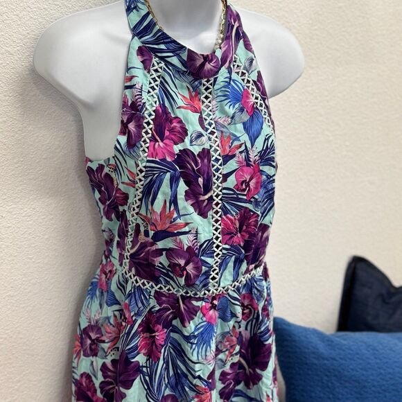 Sunday My Amor Tropical Halter Dress – Size M - Picture 2 of 6